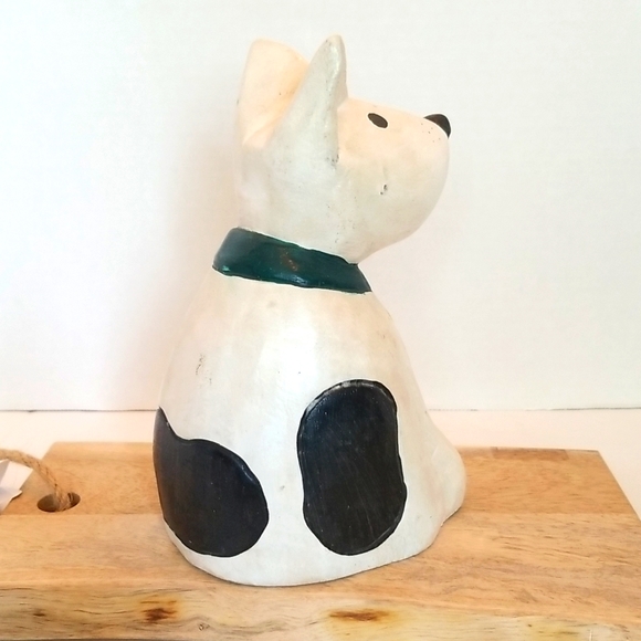 Wooden Carved Handpainted Dog Figure..Door Stopper!! - Picture 5 of 9